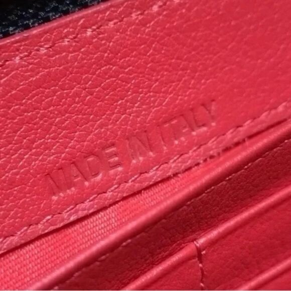 $1299 CHRISTIAN LOUBOUTIN Black Patent Leather Multicolor Spiked Studded Wallet - Picture 5 of 9